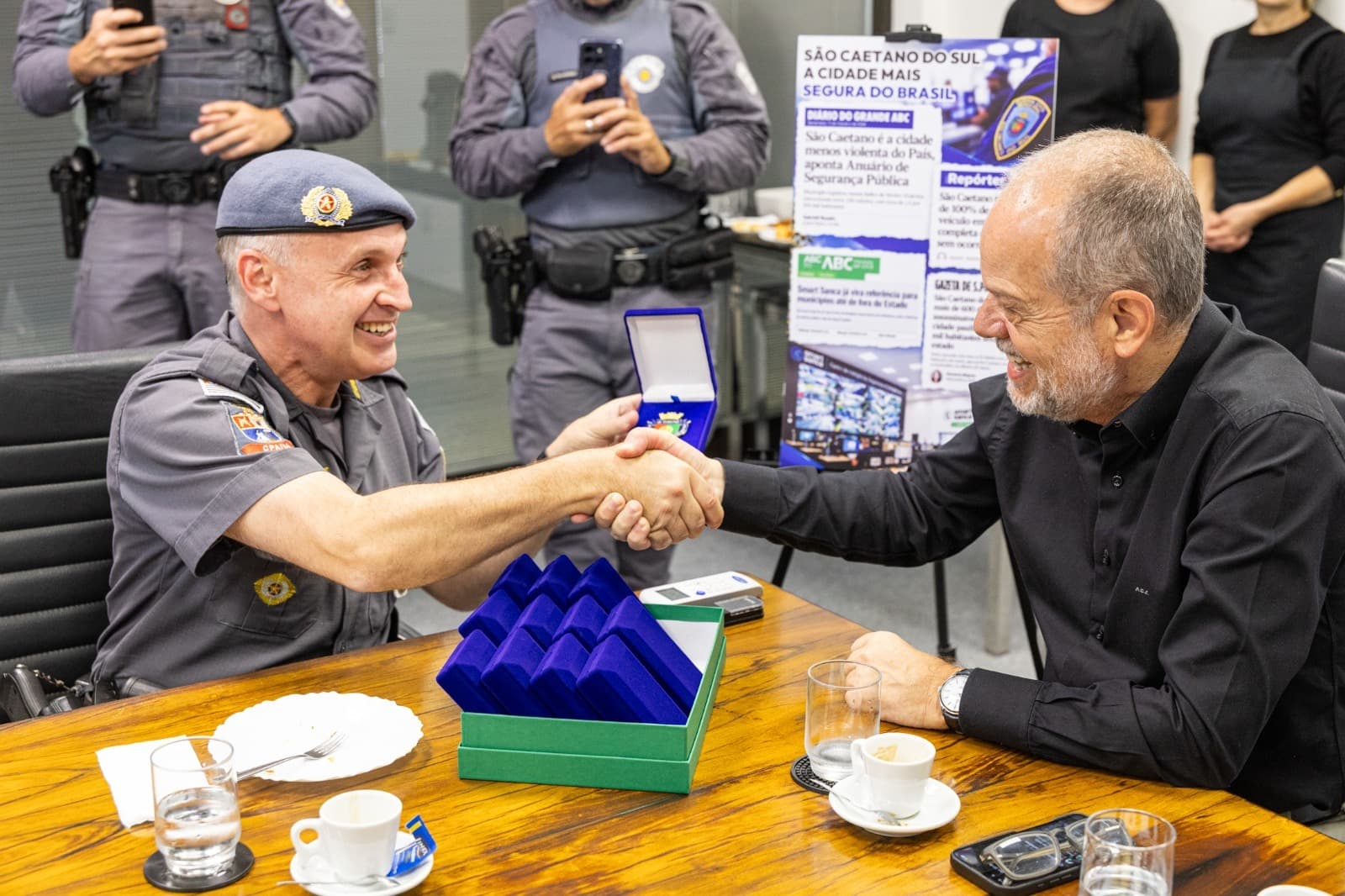 Forças de Segurança de São Caetano recebem homenagem pelo título de cidade mais segura do Brasil